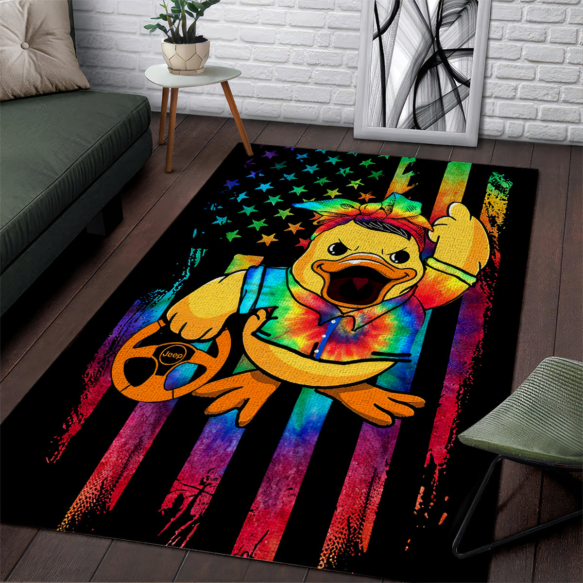 Duck Jeep Area Rug Quack Quack Motherducker