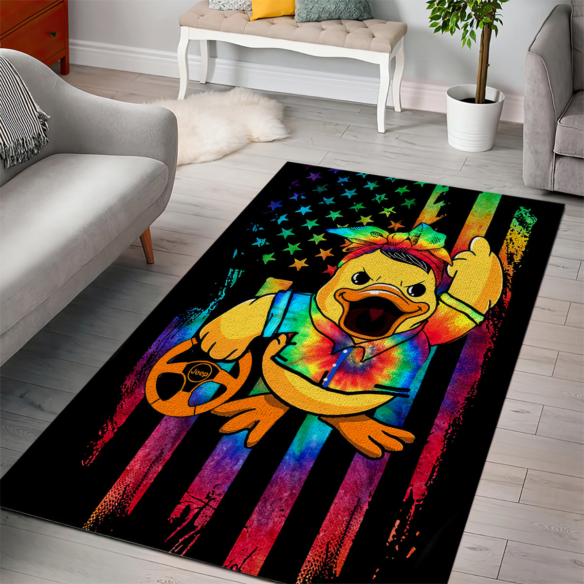 Duck Jeep Area Rug Quack Quack Motherducker