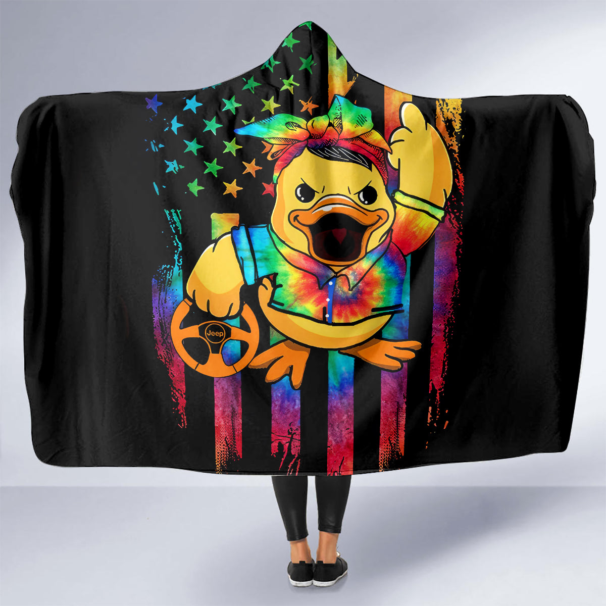 Duck Jeep Hooded Blanket Quack Quack Motherducker