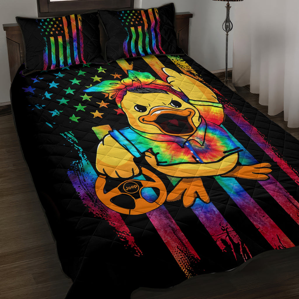 Duck Jeep Quilt Bed Set Quack Quack Motherducker