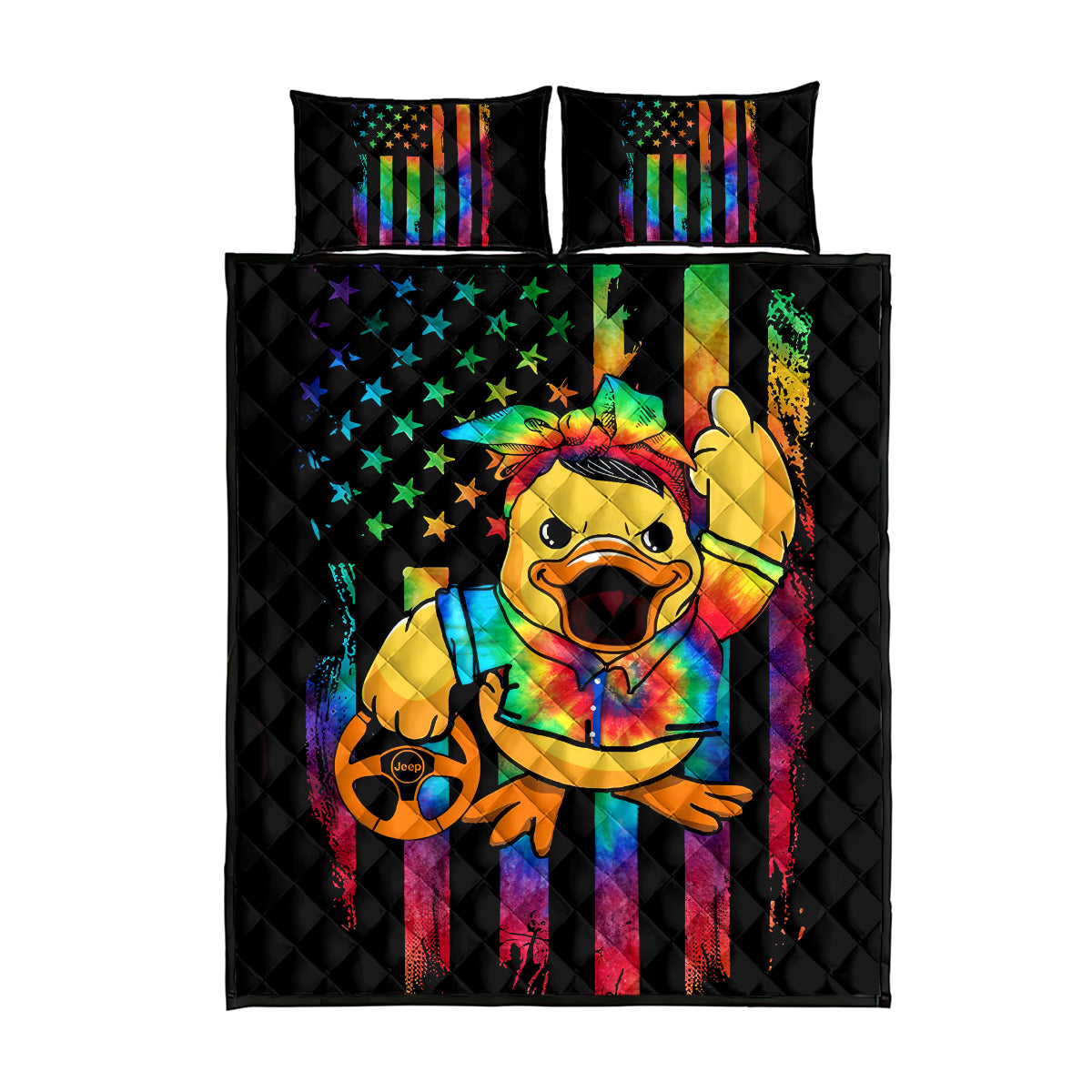 Duck Jeep Quilt Bed Set Quack Quack Motherducker