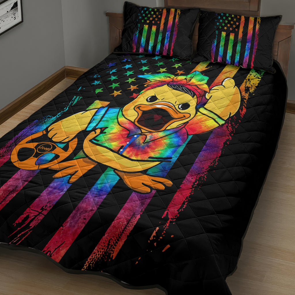 Duck Jeep Quilt Bed Set Quack Quack Motherducker