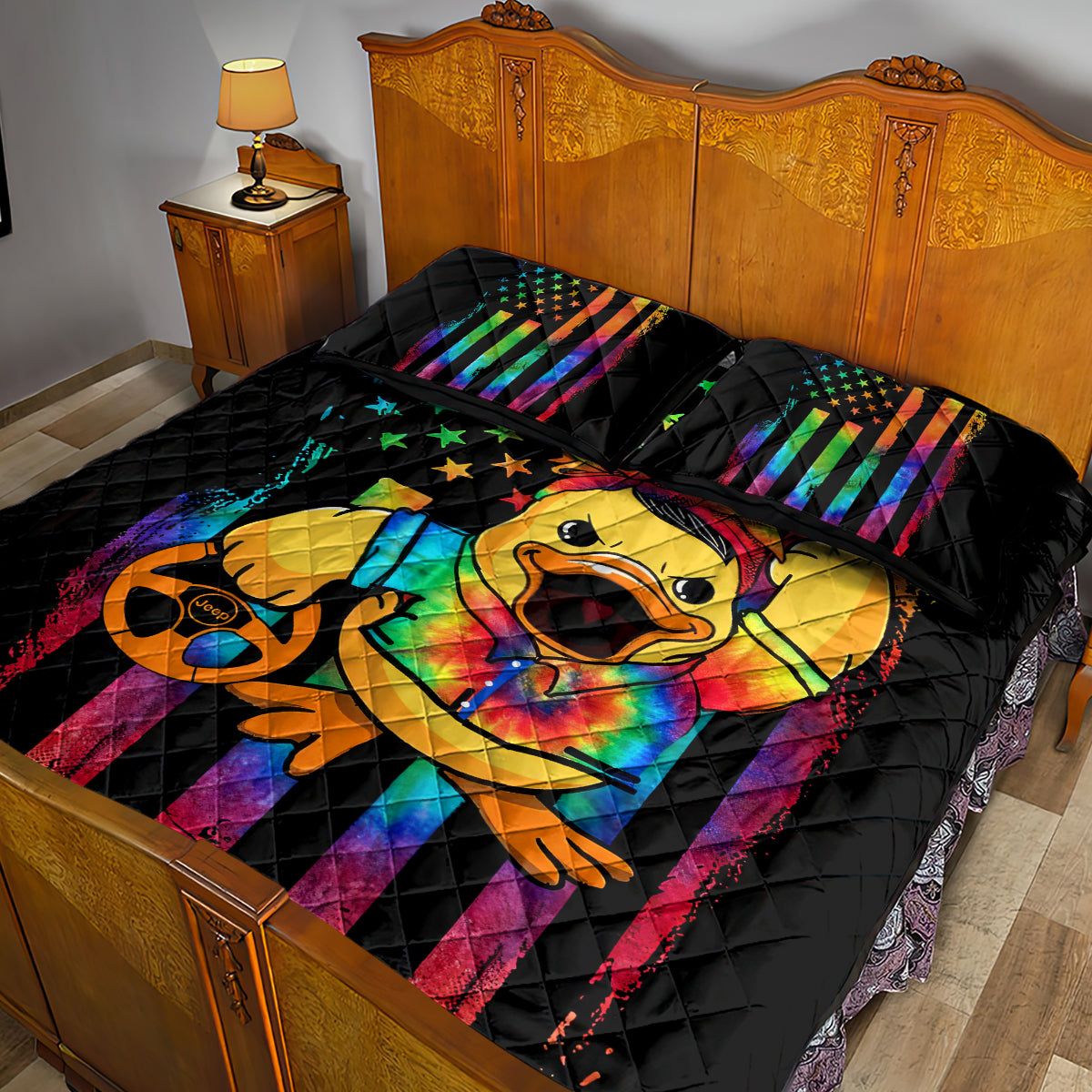 Duck Jeep Quilt Bed Set Quack Quack Motherducker