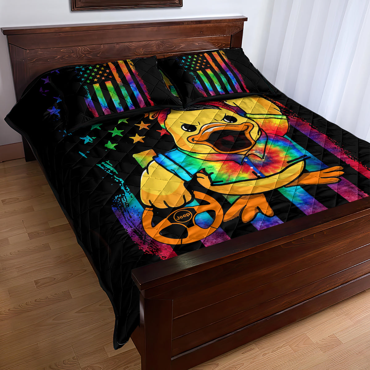 Duck Jeep Quilt Bed Set Quack Quack Motherducker