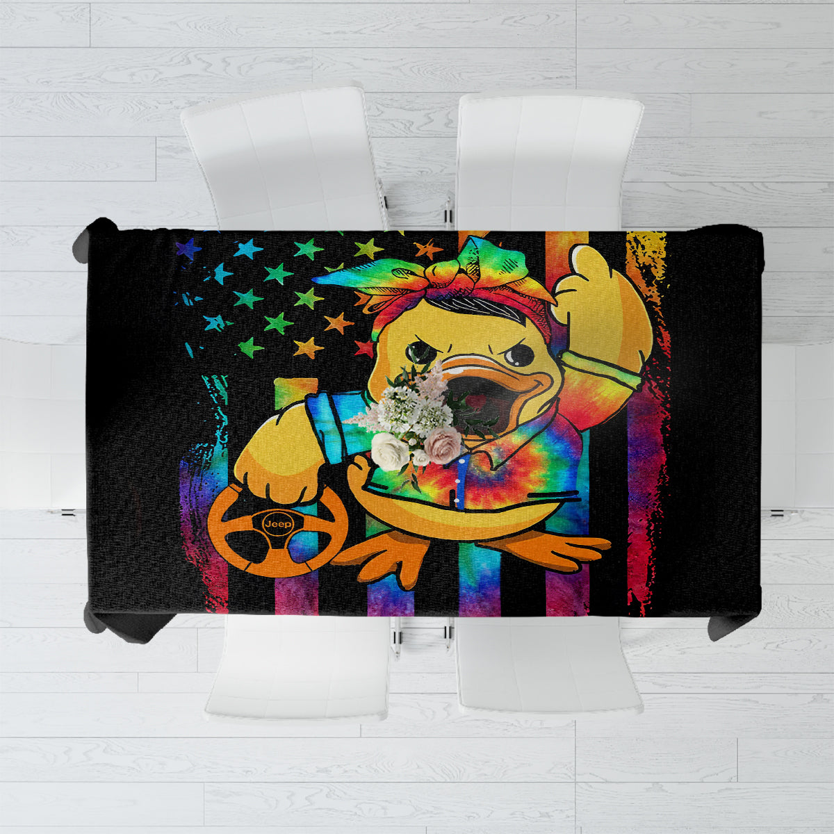 Duck Jeep Tablecloth Quack Quack Motherducker