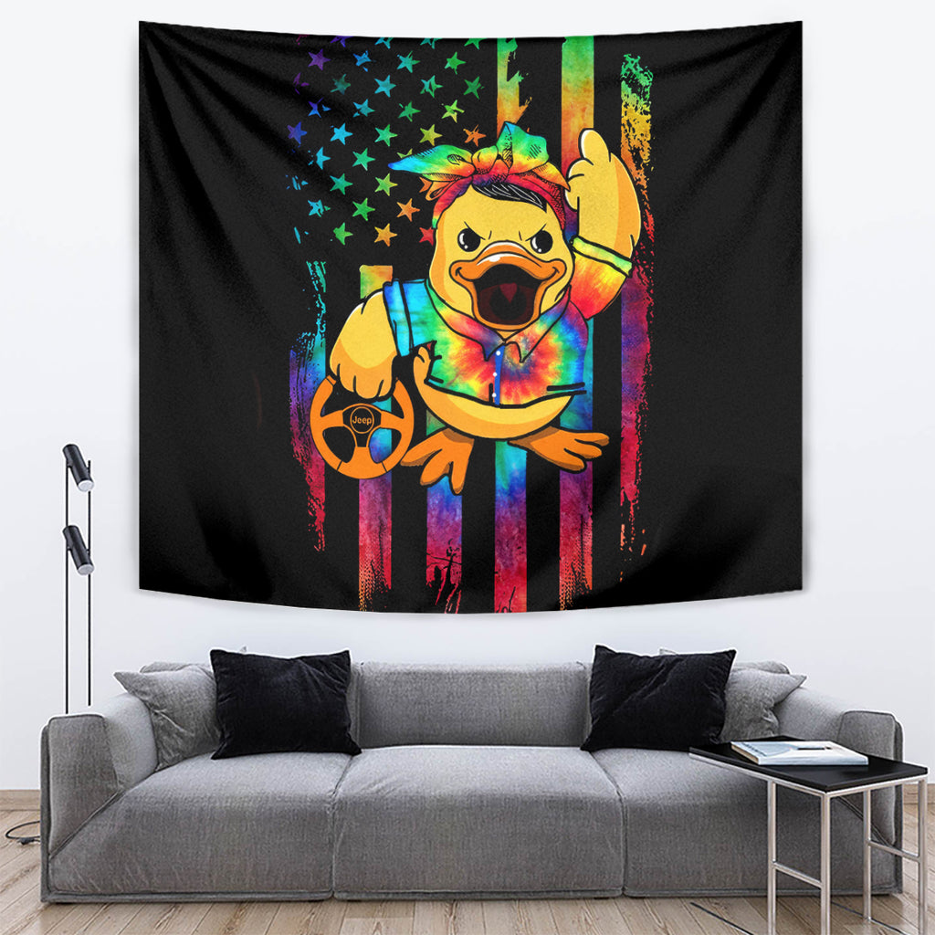 Duck Jeep Tapestry Quack Quack Motherducker