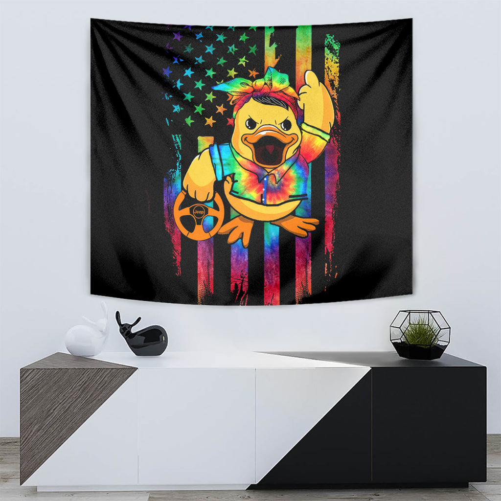 Duck Jeep Tapestry Quack Quack Motherducker