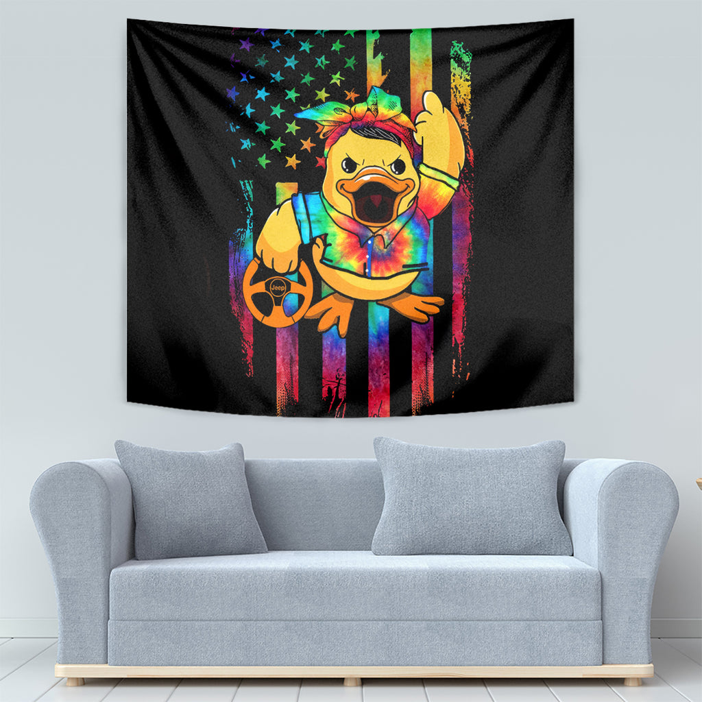 Duck Jeep Tapestry Quack Quack Motherducker