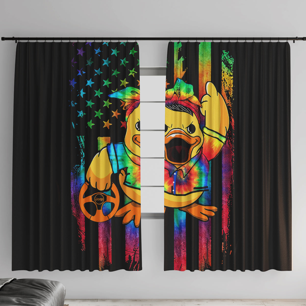 Duck Jeep Window Curtain Quack Quack Motherducker