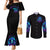Skull Lady Couples Matching Mermaid Dress and Long Sleeve Button Shirt Rose Skull She Whispered Back Iam The Storm