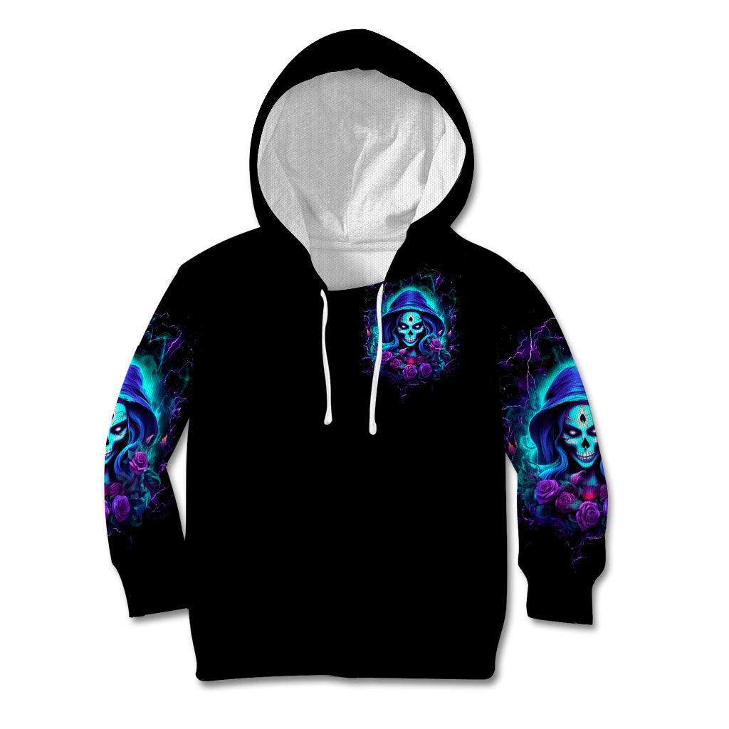 Skull Lady Kid Hoodie Rose Skull She Whispered Back Iam The Storm