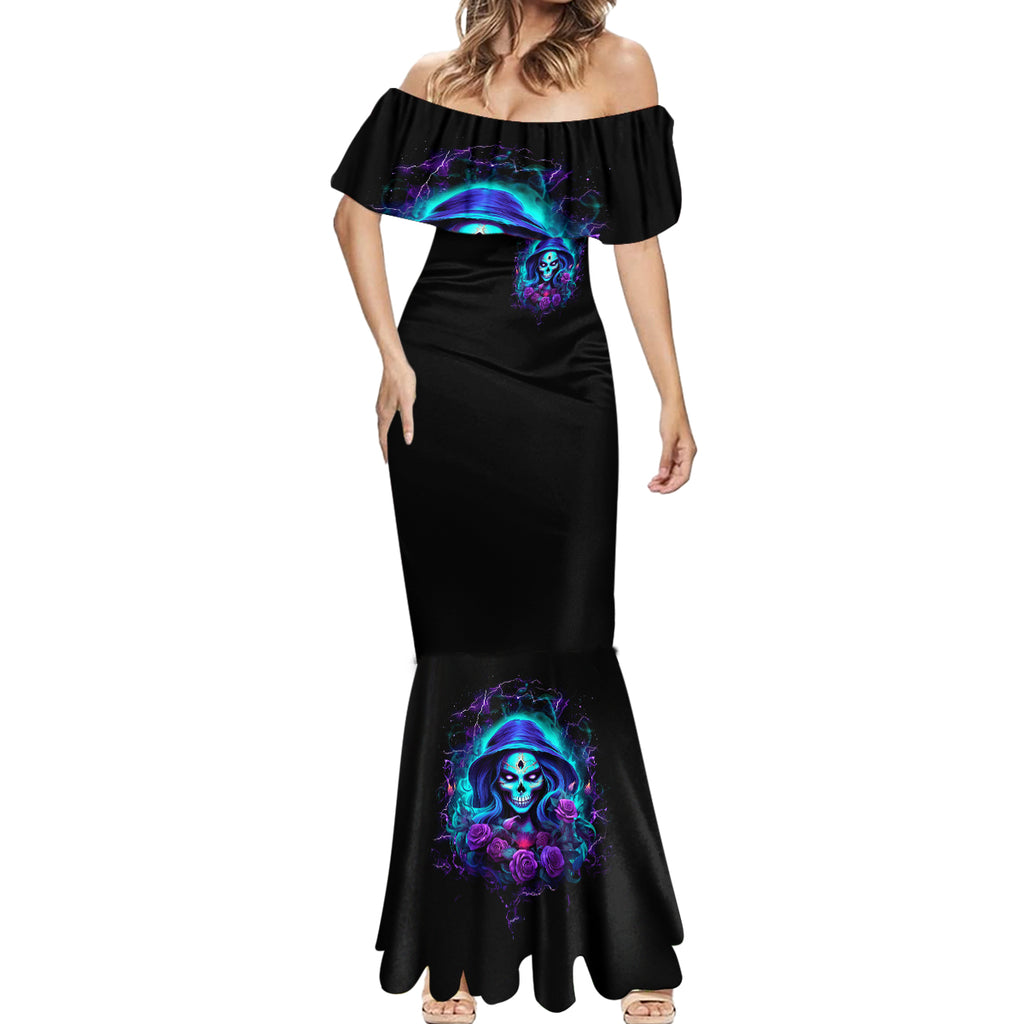 Skull Lady Mermaid Dress Rose Skull She Whispered Back Iam The Storm