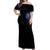 Skull Lady Off Shoulder Maxi Dress Rose Skull She Whispered Back Iam The Storm