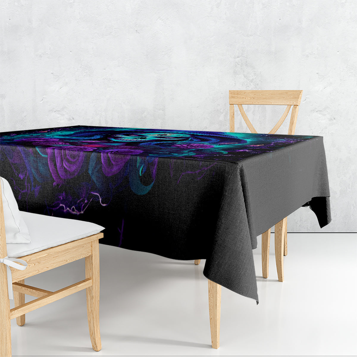 Skull Lady Tablecloth Rose Skull She Whispered Back Iam The Storm