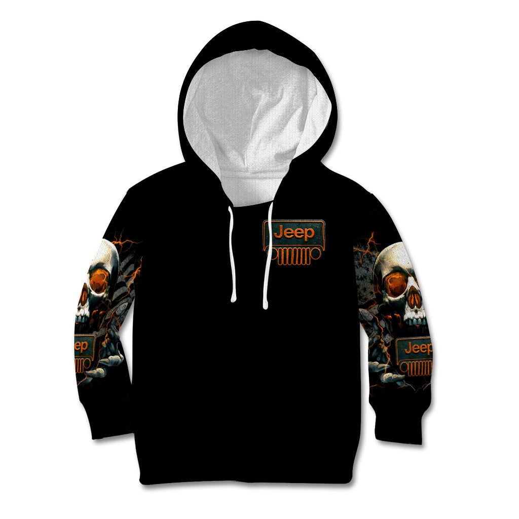 Skull Jeep Kid Hoodie Skull Flag Jeep Life
