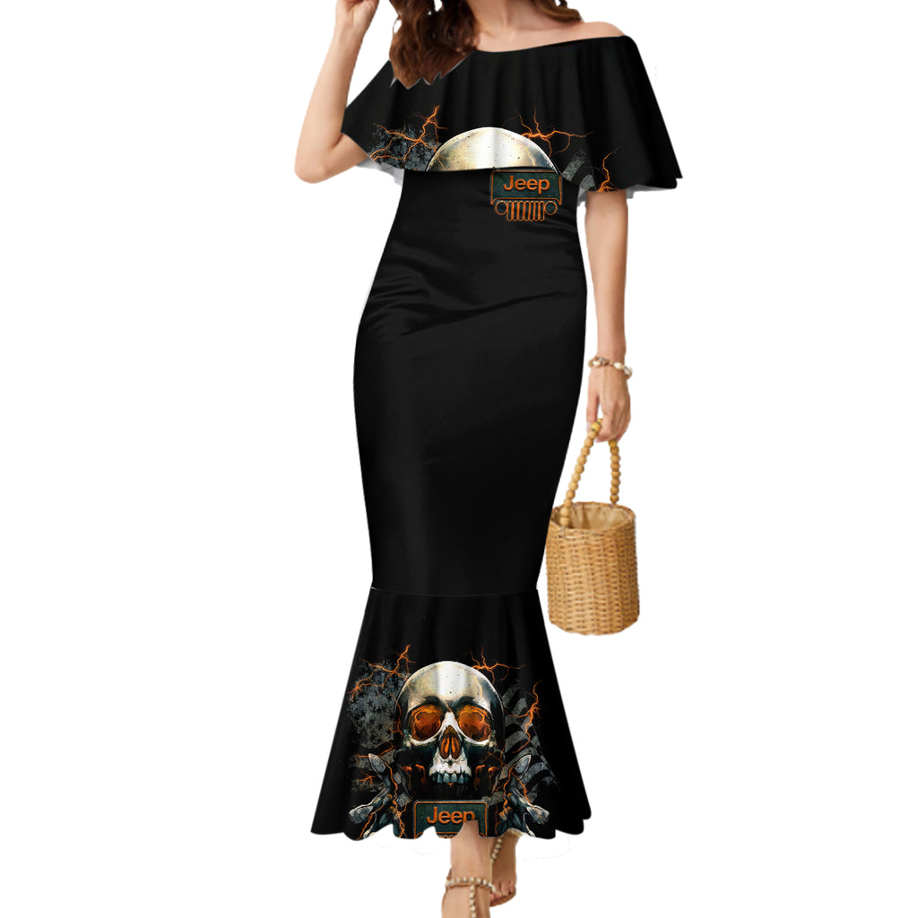 Skull Jeep Mermaid Dress Skull Flag Jeep Life