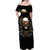 Skull Jeep Off Shoulder Maxi Dress Skull Flag Jeep Life