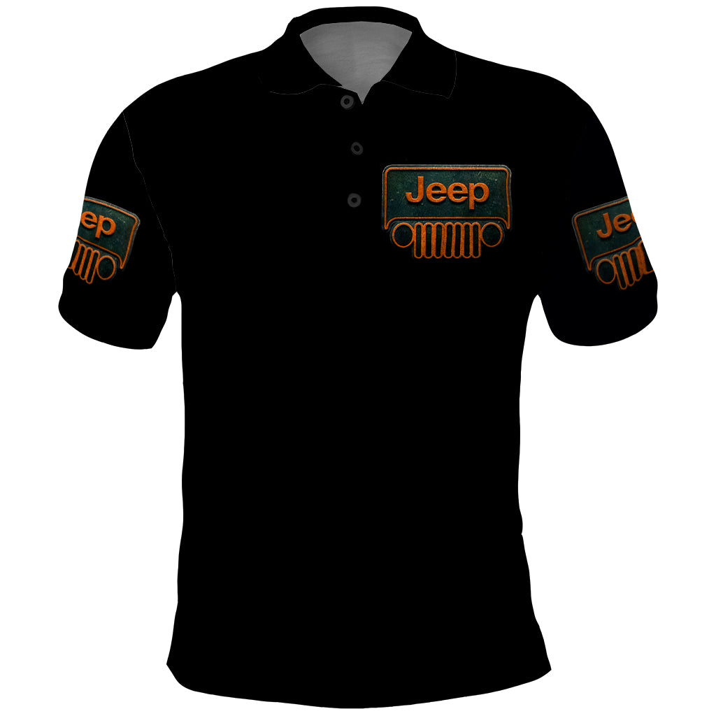 Skull Jeep Polo Shirt Skull Flag Jeep Life