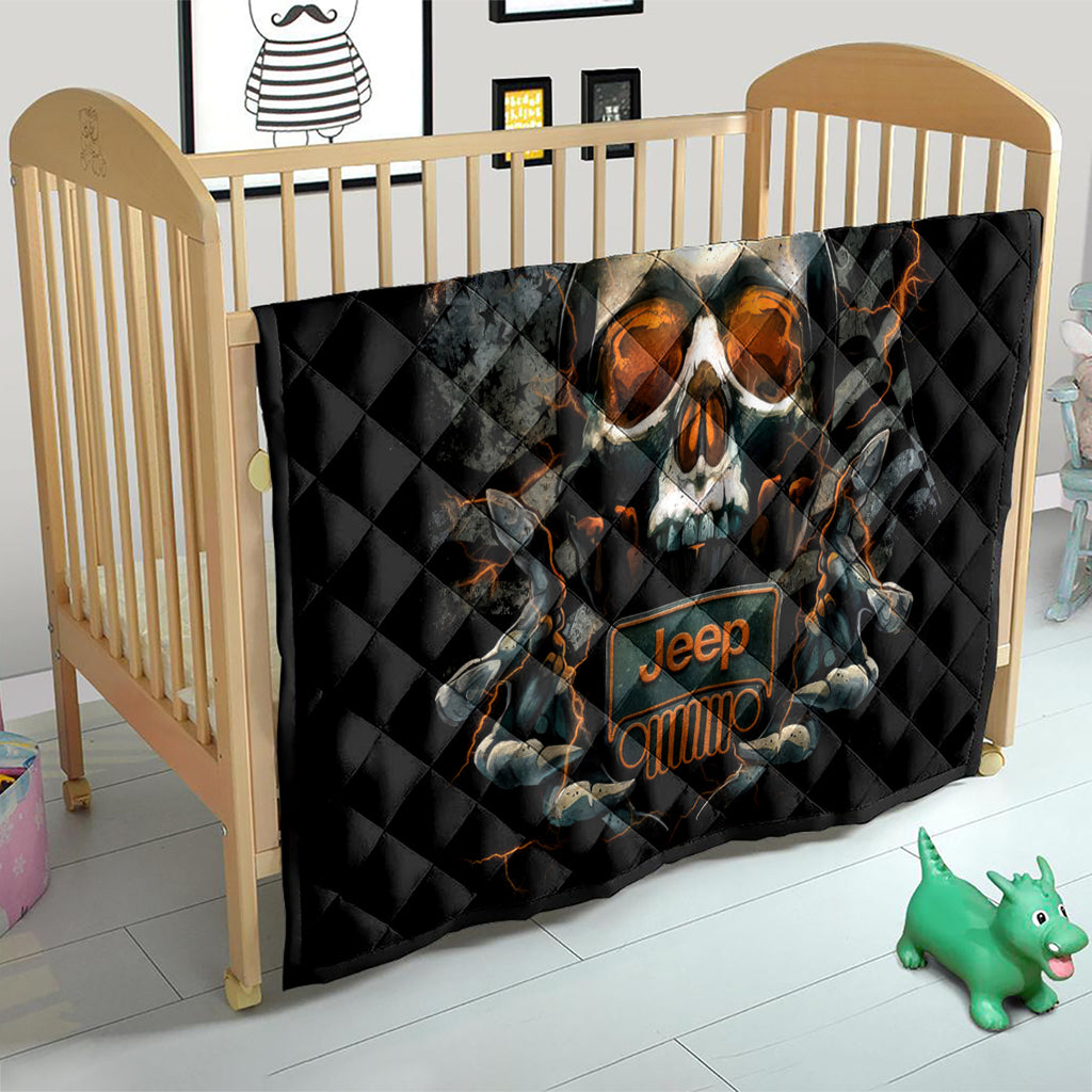 Skull Jeep Quilt Skull Flag Jeep Life