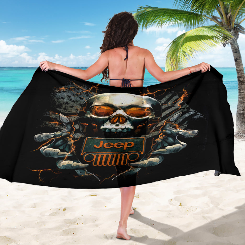 Skull Jeep Sarong Skull Flag Jeep Life