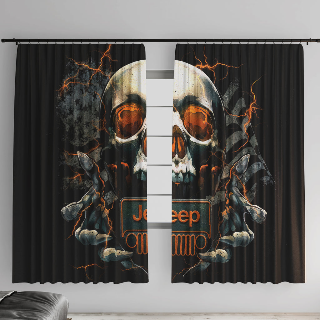 Skull Jeep Window Curtain Skull Flag Jeep Life