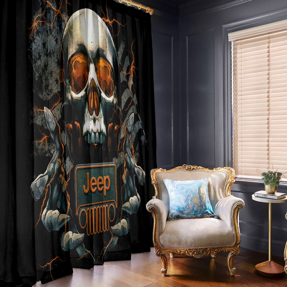 Skull Jeep Window Curtain Skull Flag Jeep Life