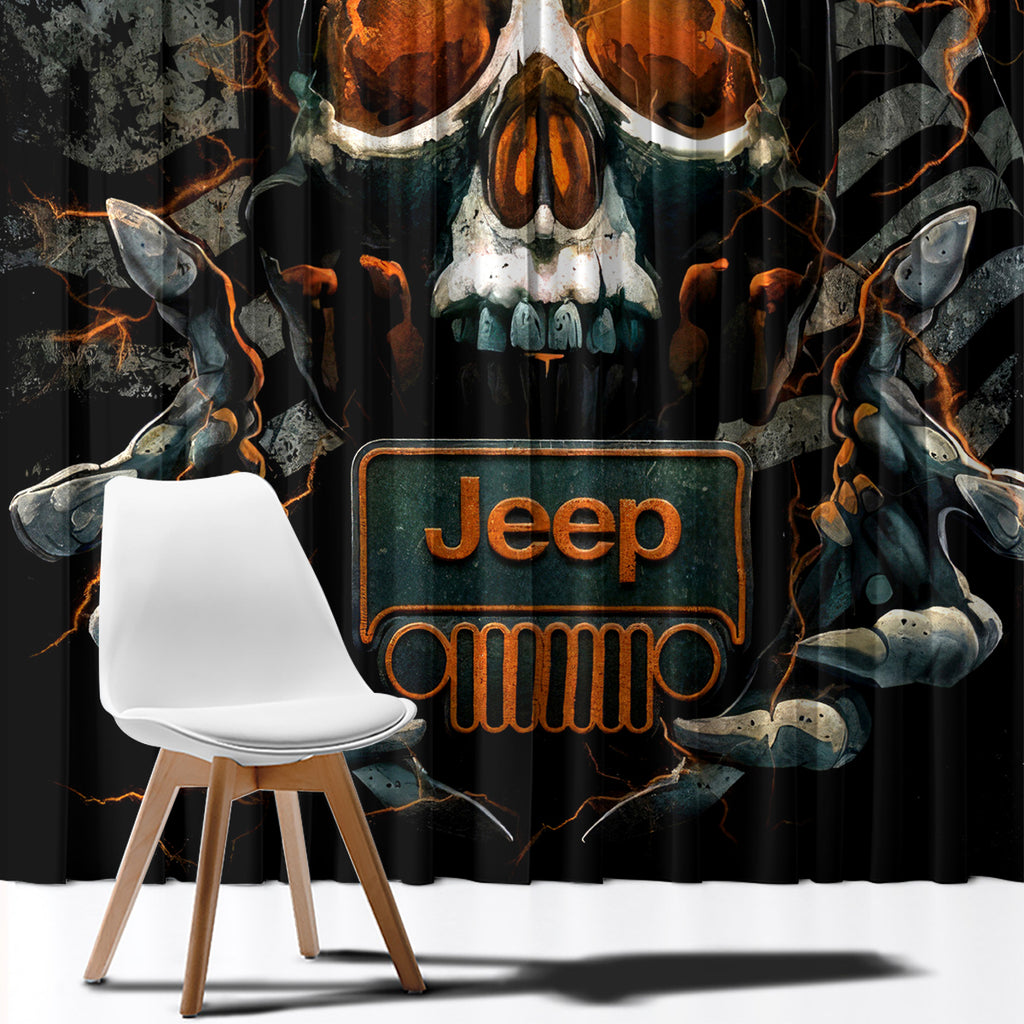 Skull Jeep Window Curtain Skull Flag Jeep Life