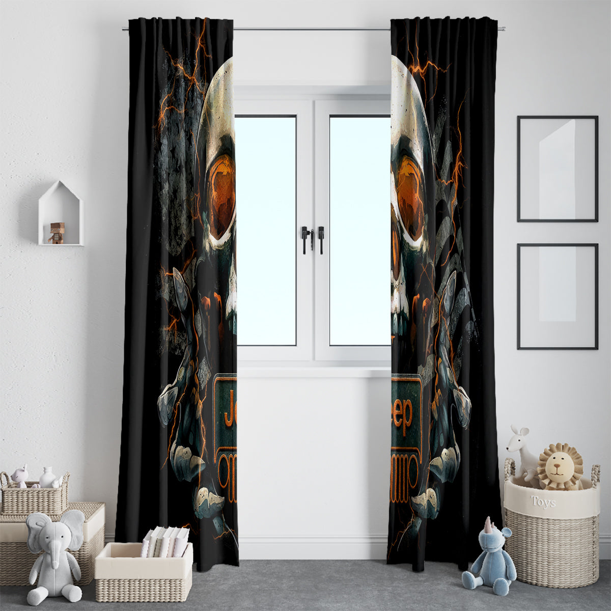 Skull Jeep Window Curtain Skull Flag Jeep Life