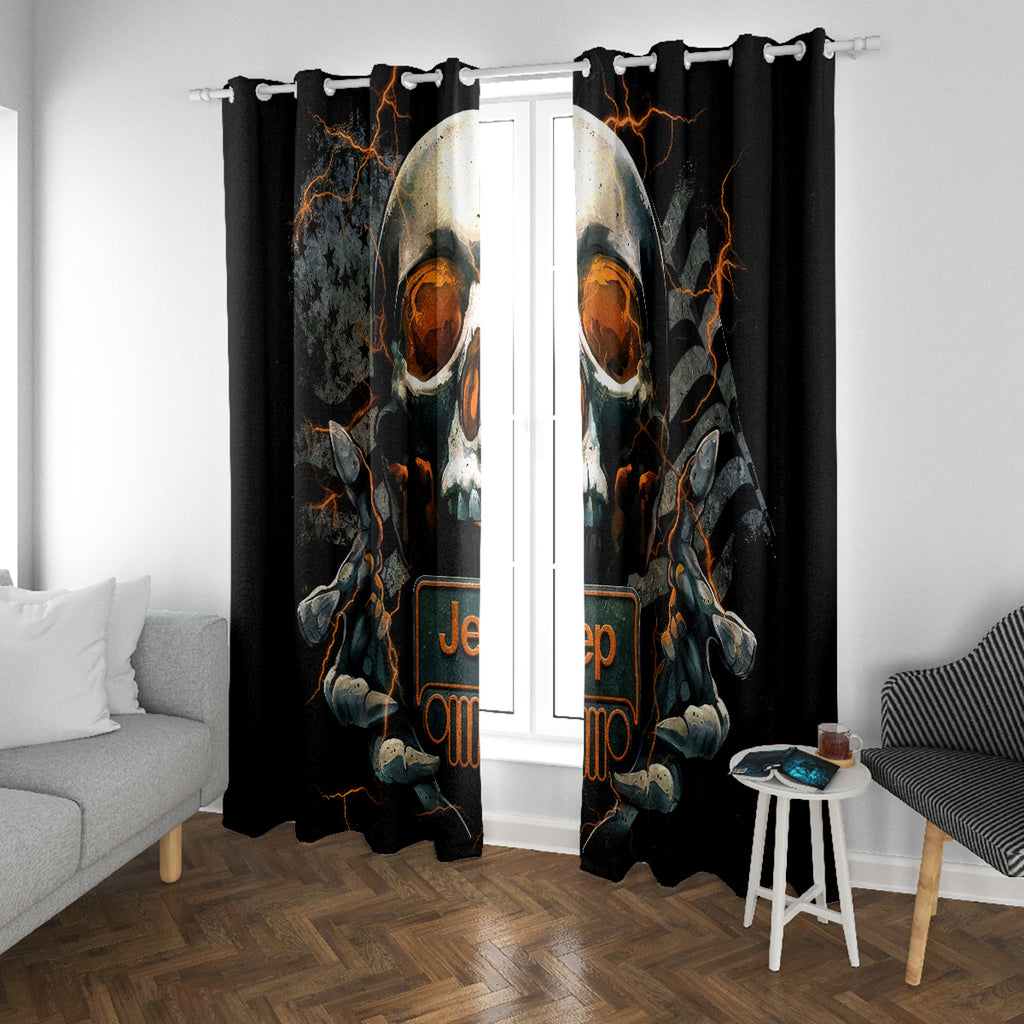 Skull Jeep Window Curtain Skull Flag Jeep Life