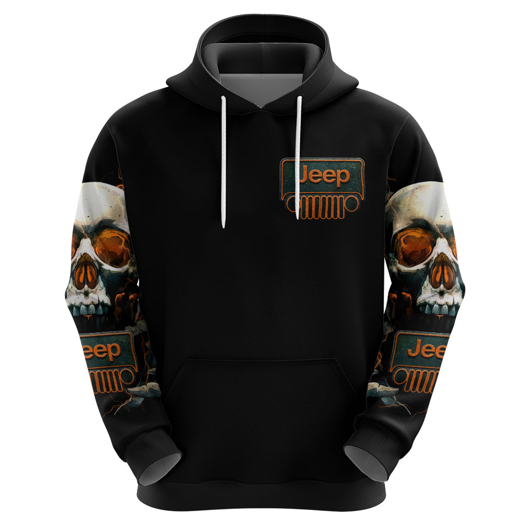 Skull Jeep Zip Hoodie Skull Flag Jeep Life