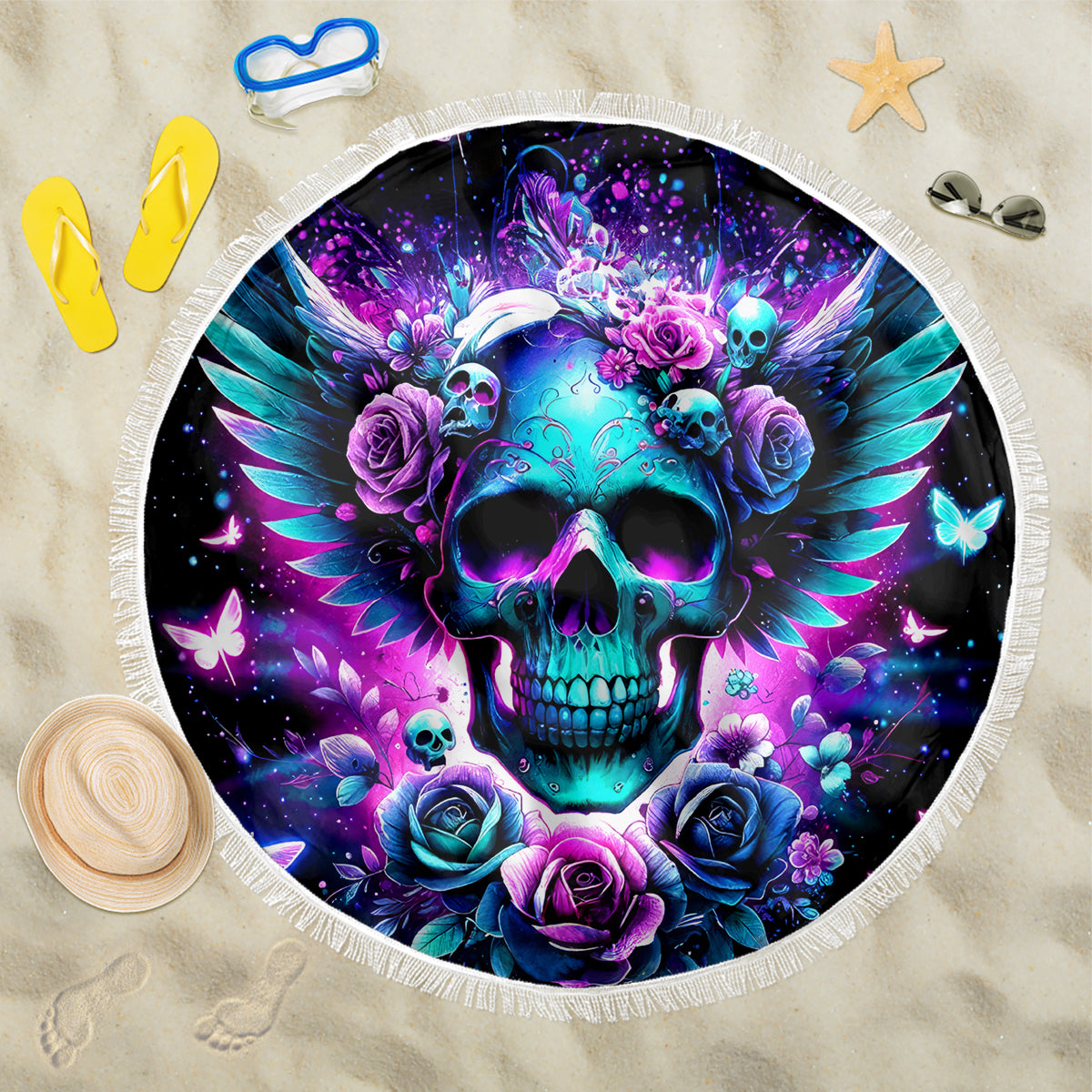 Skull Wings Beach Blanket So The Bitch In Me Came Out To Play
