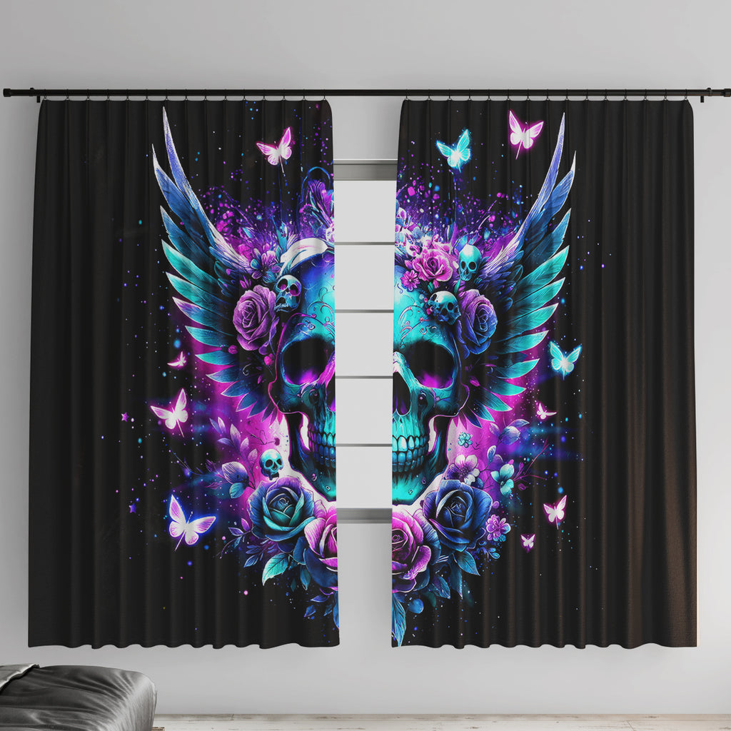 Skull Wings Window Curtain So The Bitch In Me Came Out To Play