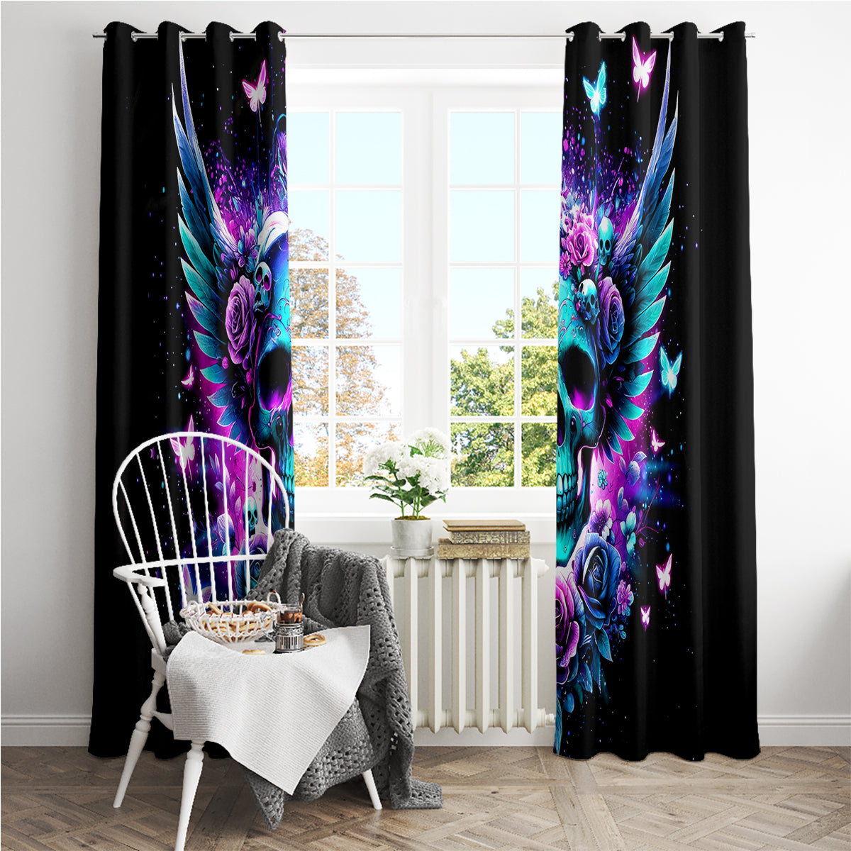 Skull Wings Window Curtain So The Bitch In Me Came Out To Play