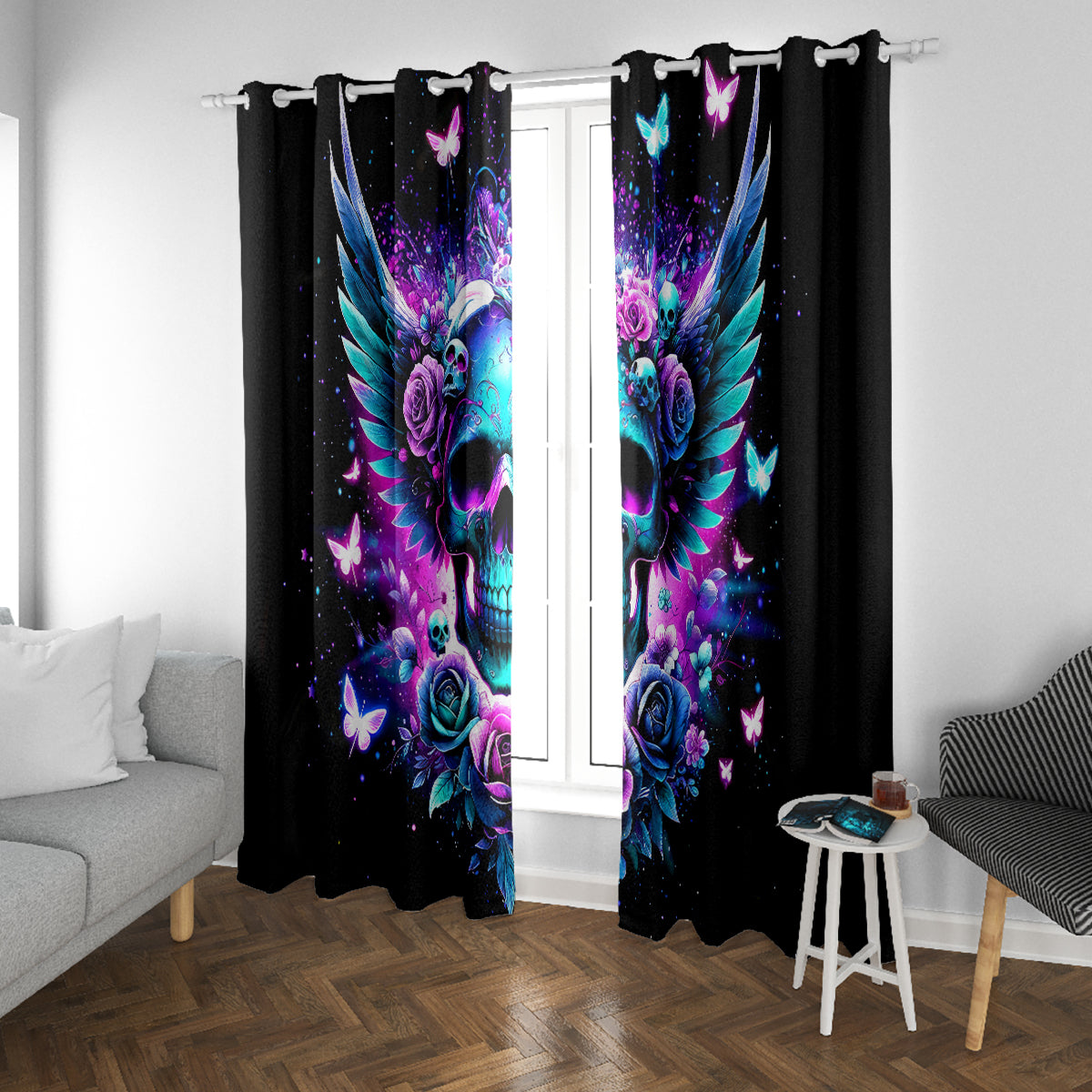 Skull Wings Window Curtain So The Bitch In Me Came Out To Play