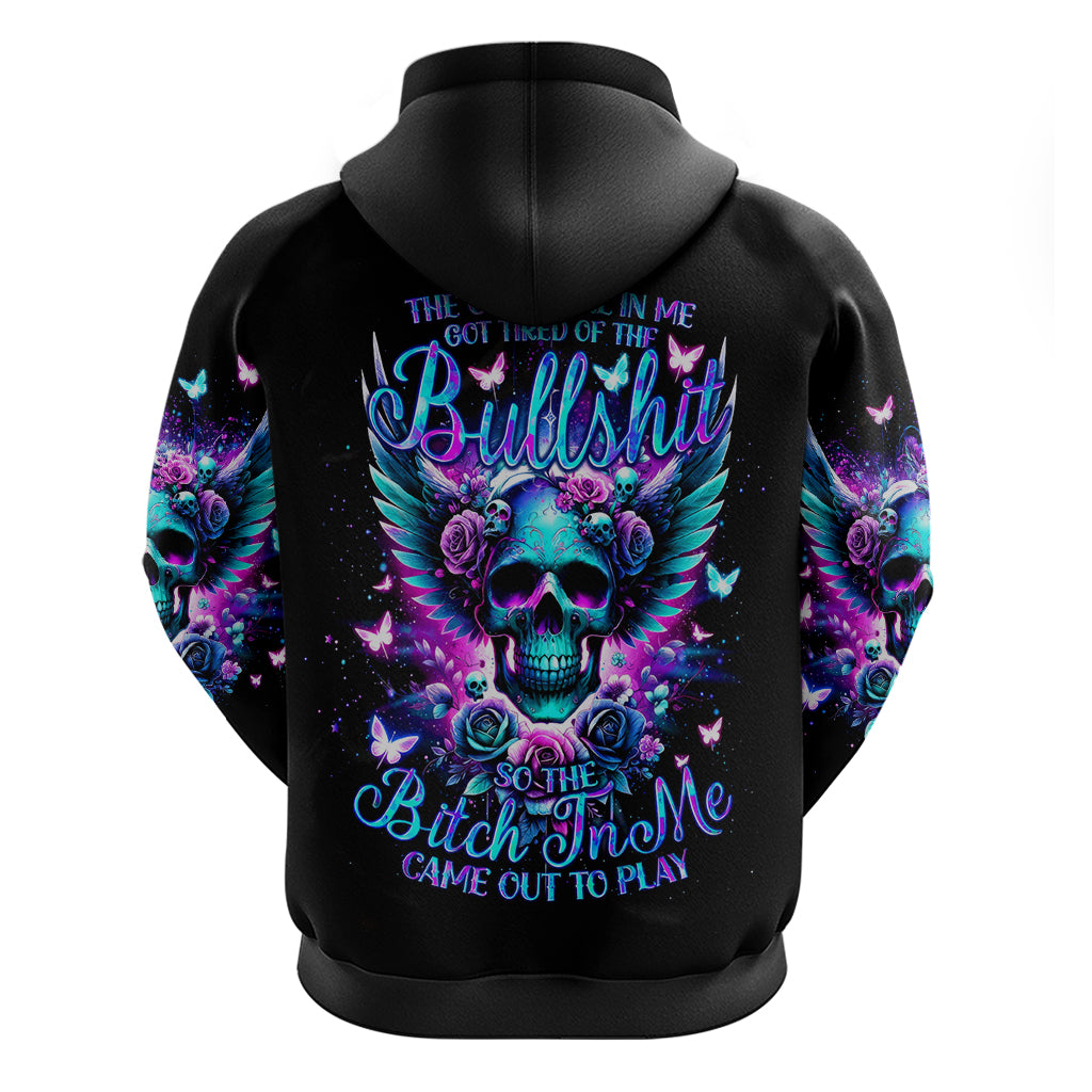 Skull Wings Zip Hoodie So The Bitch In Me Came Out To Play