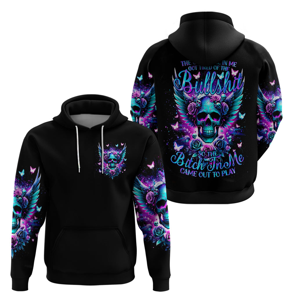 Skull Wings Zip Hoodie So The Bitch In Me Came Out To Play