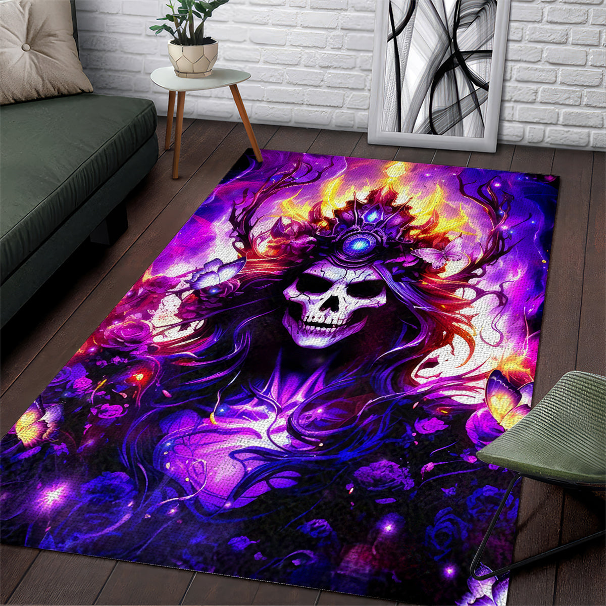 Queen Skull Area Rug Sometimes An Angel Somethimes Hellraiser Always A Strong Woman