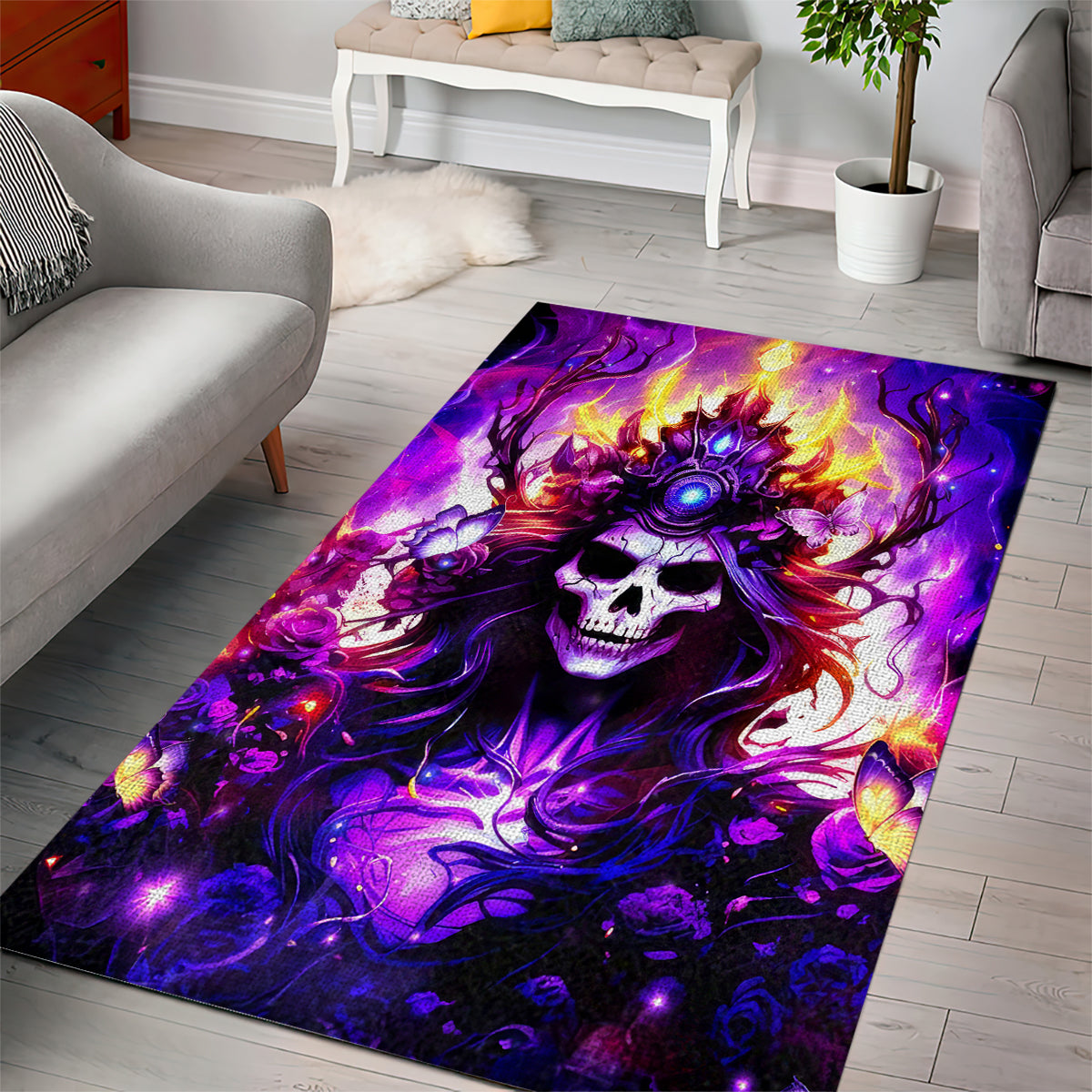 Queen Skull Area Rug Sometimes An Angel Somethimes Hellraiser Always A Strong Woman