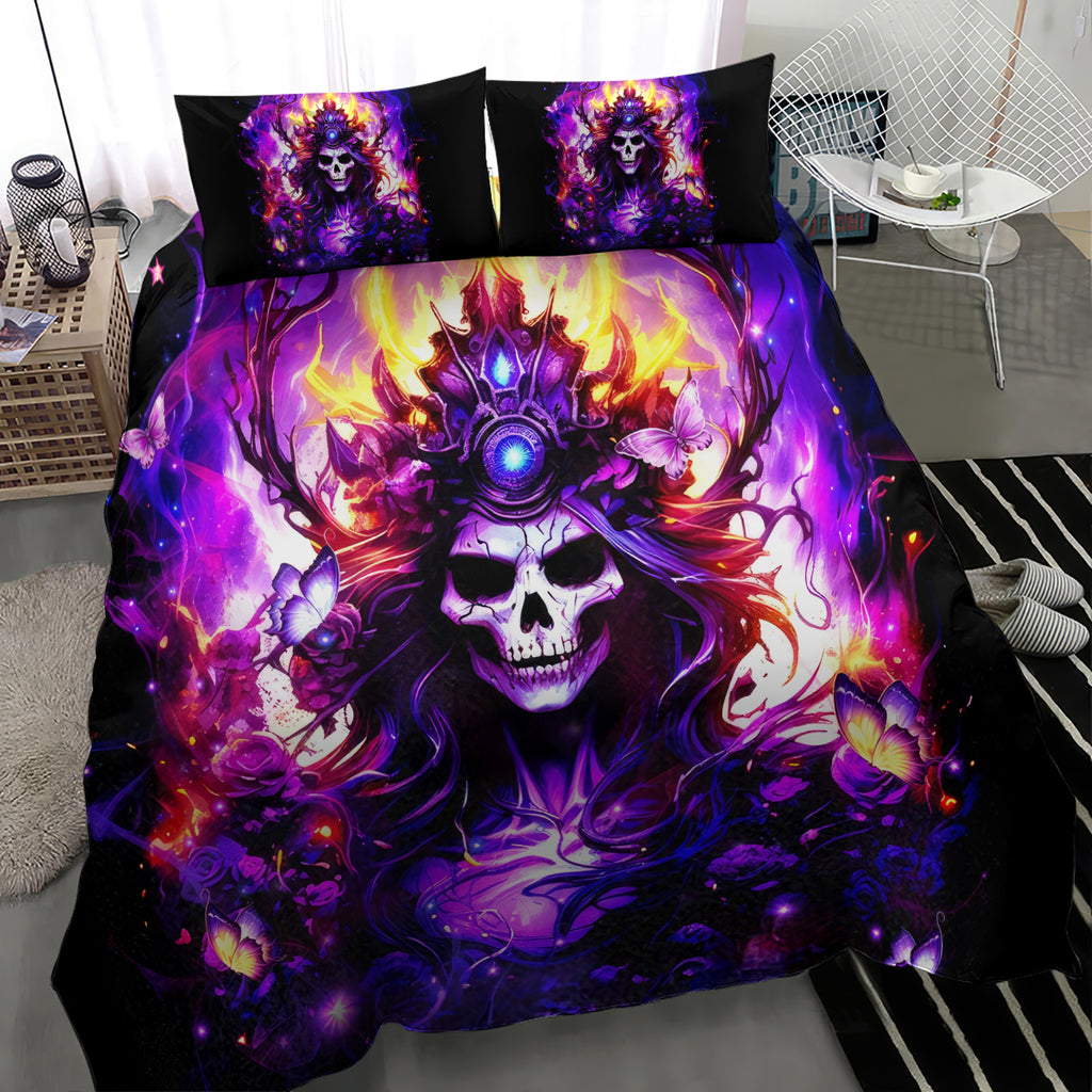 Queen Skull Bedding Set Sometimes An Angel Somethimes Hellraiser Always A Strong Woman