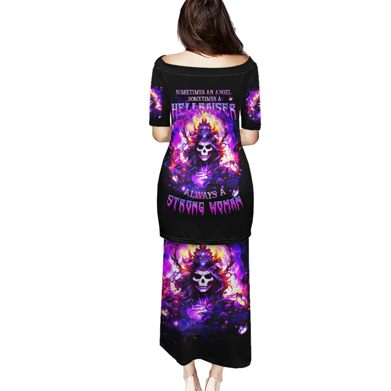 Queen Skull Puletasi Sometimes An Angel Somethimes Hellraiser Always A Strong Woman