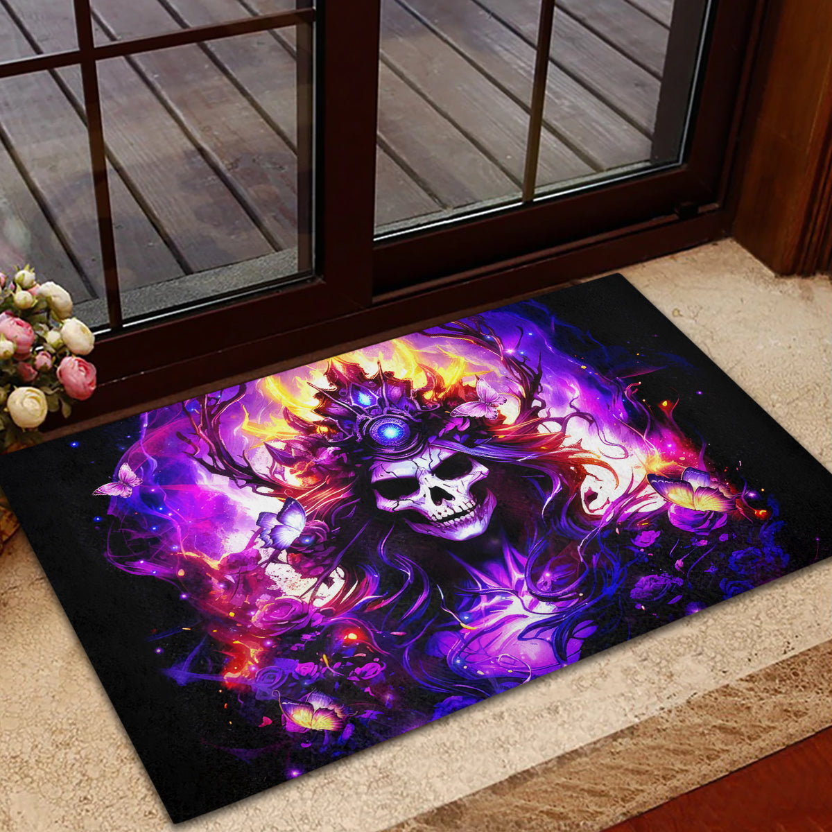 Queen Skull Rubber Doormat Sometimes An Angel Somethimes Hellraiser Always A Strong Woman