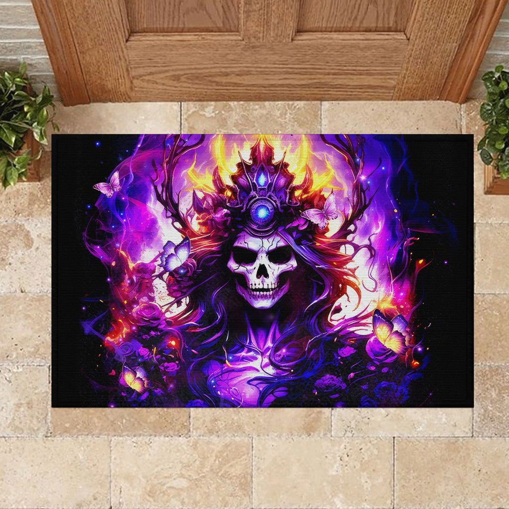 Queen Skull Rubber Doormat Sometimes An Angel Somethimes Hellraiser Always A Strong Woman