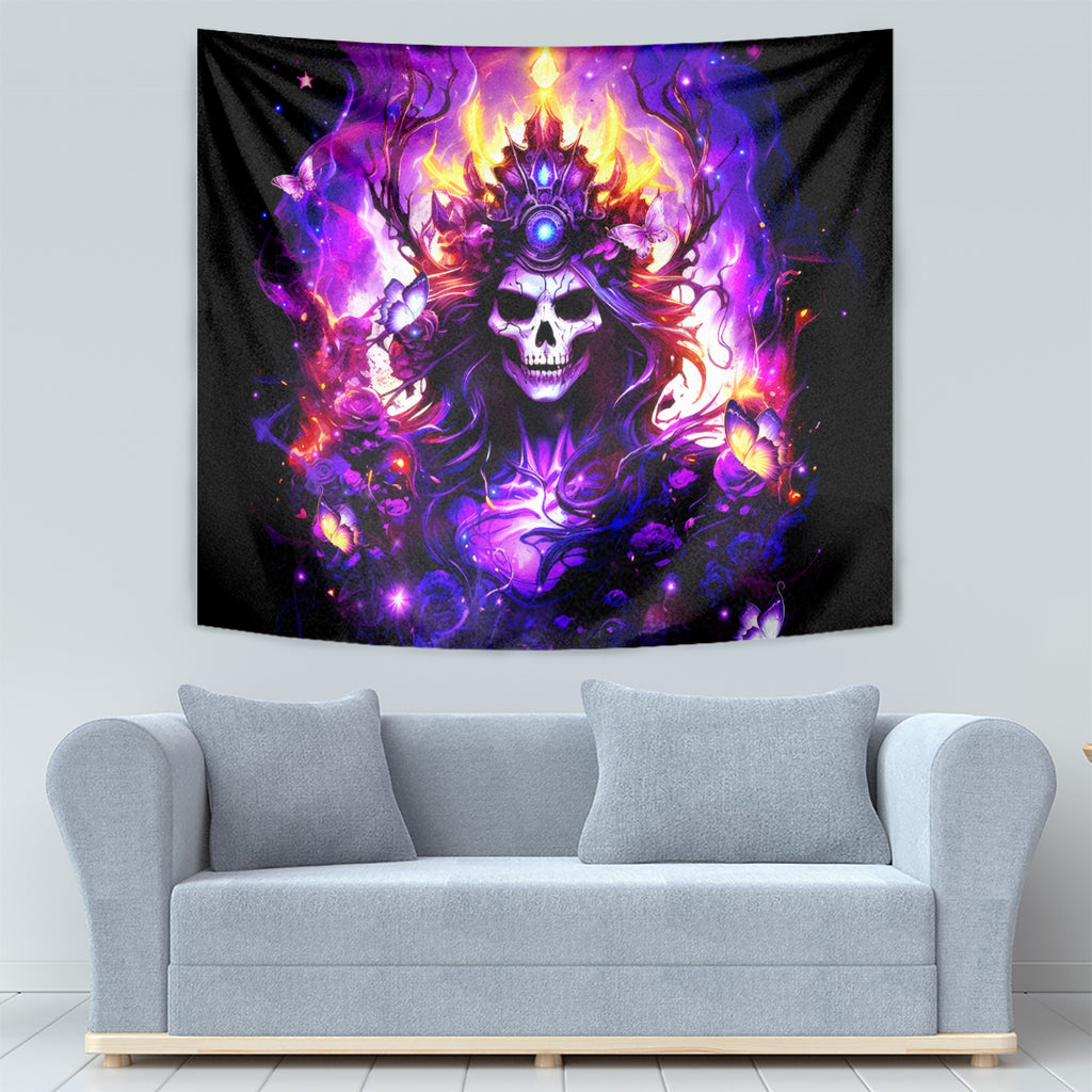 Queen Skull Tapestry Sometimes An Angel Somethimes Hellraiser Always A Strong Woman