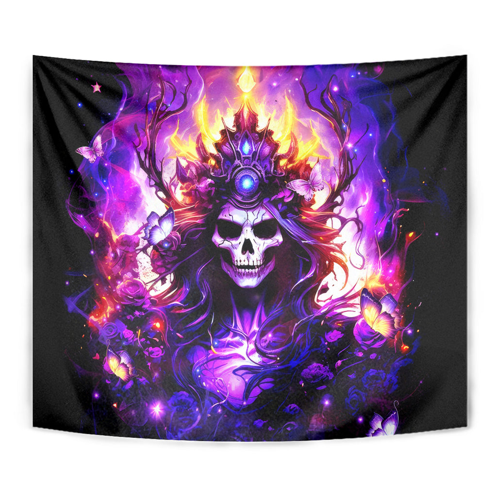 Queen Skull Tapestry Sometimes An Angel Somethimes Hellraiser Always A Strong Woman