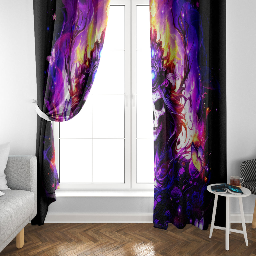 Queen Skull Window Curtain Sometimes An Angel Somethimes Hellraiser Always A Strong Woman