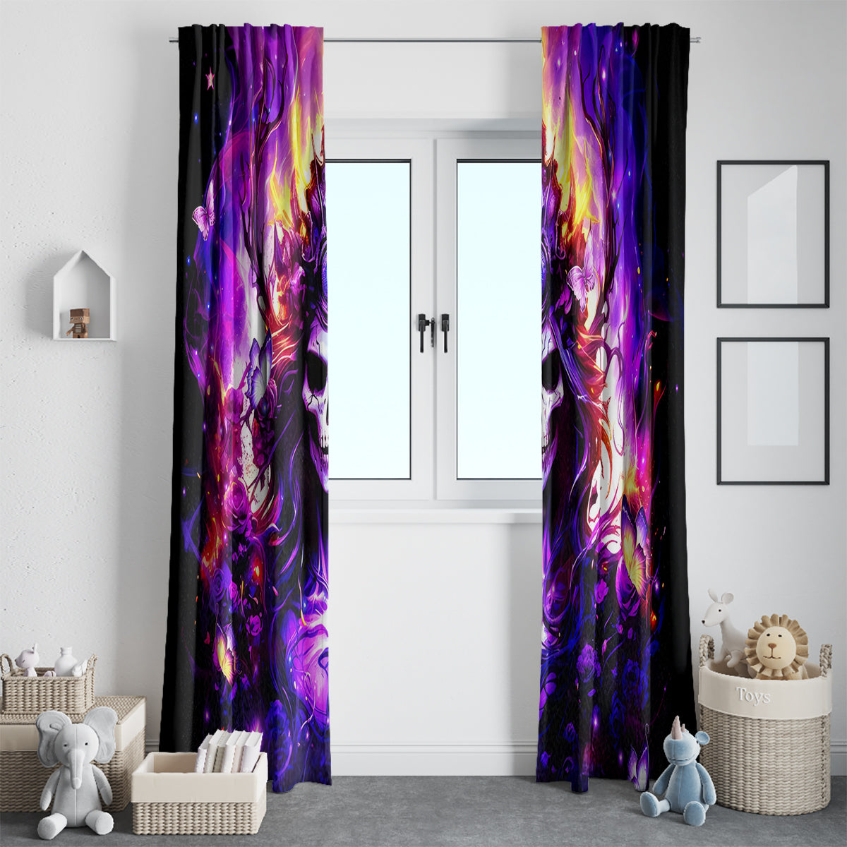 Queen Skull Window Curtain Sometimes An Angel Somethimes Hellraiser Always A Strong Woman