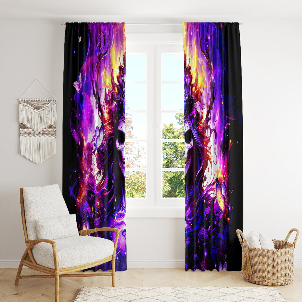 Queen Skull Window Curtain Sometimes An Angel Somethimes Hellraiser Always A Strong Woman