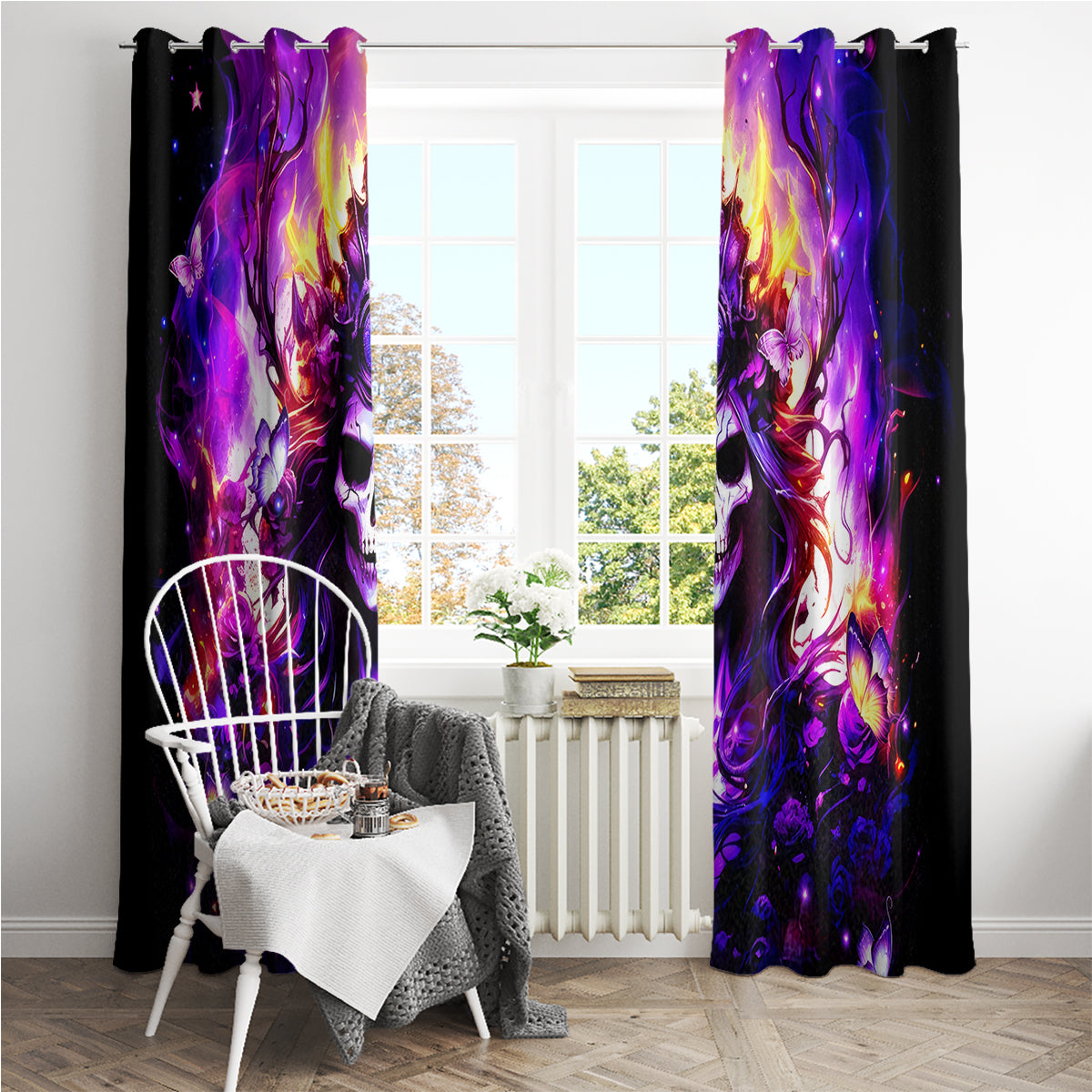 Queen Skull Window Curtain Sometimes An Angel Somethimes Hellraiser Always A Strong Woman