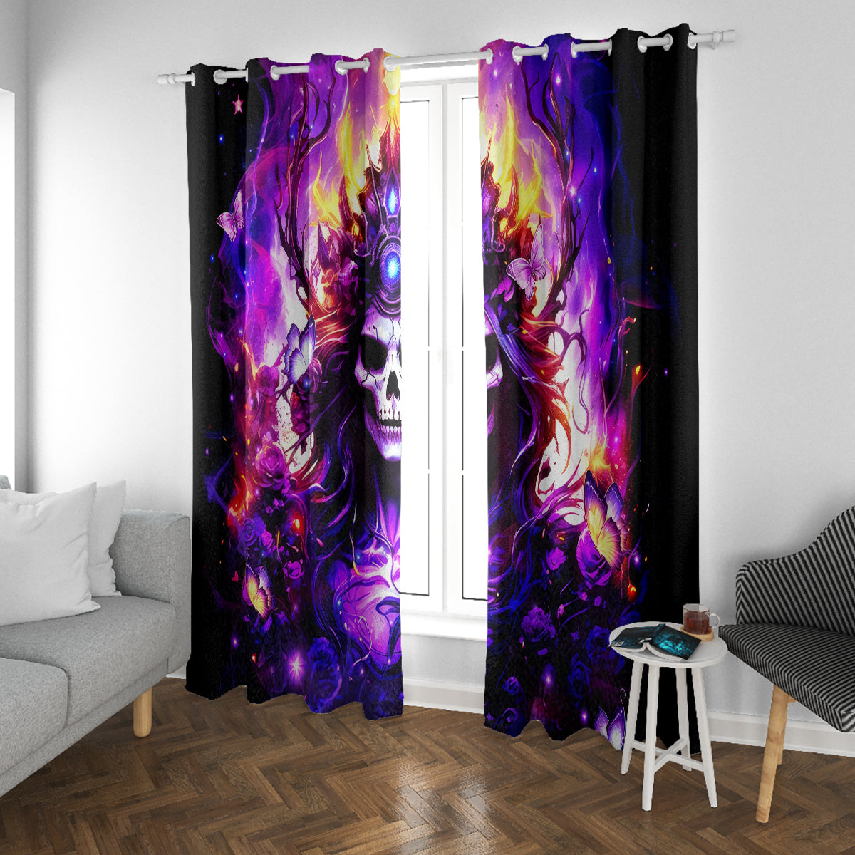 Queen Skull Window Curtain Sometimes An Angel Somethimes Hellraiser Always A Strong Woman