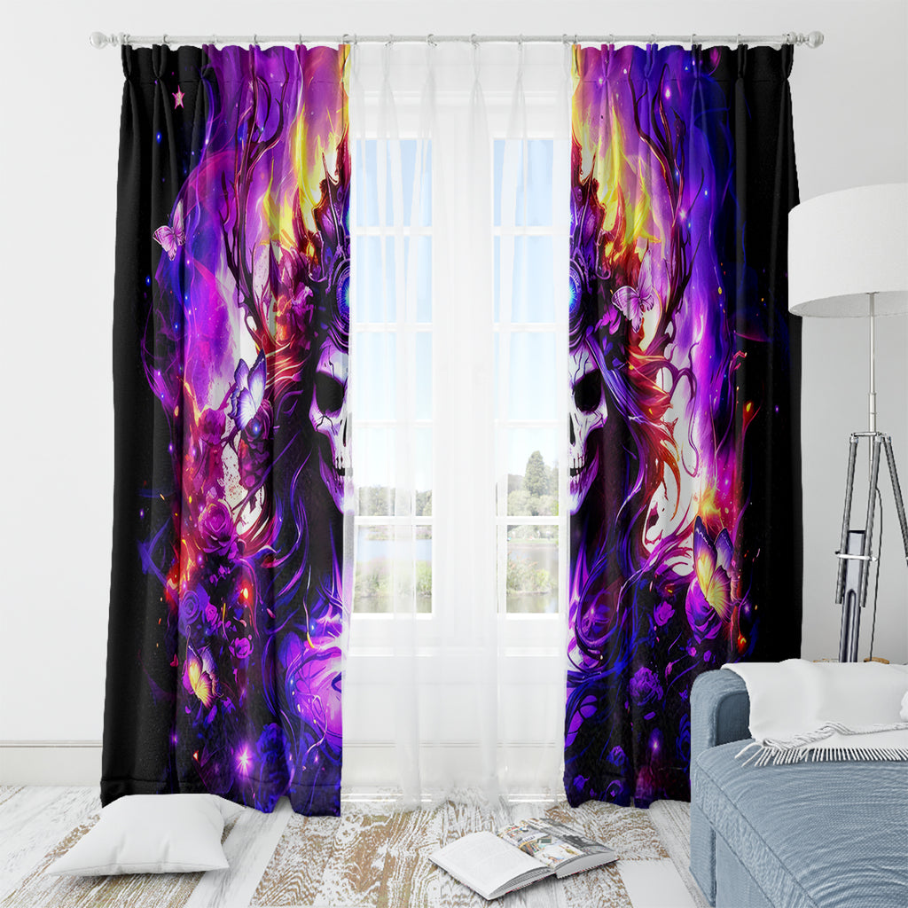 Queen Skull Window Curtain Sometimes An Angel Somethimes Hellraiser Always A Strong Woman